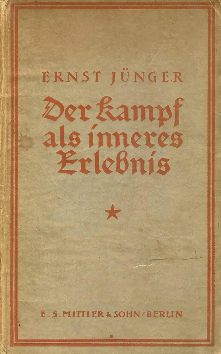 Обложка книги Юнгера «Борьба как внутреннее переживание»