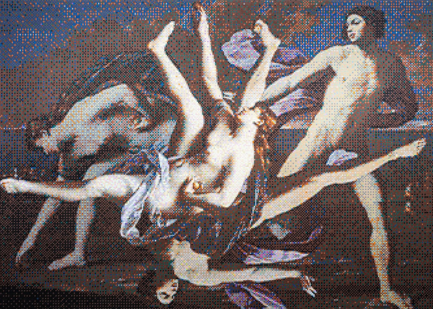 Ай Вэйвэй. Аталанта и Гиппомен, по мотивам Гвидо Рени (Atalanta and Hippomenes. After Guido Reni). 2024. На стенде Galleria Continua