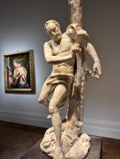 Джузеппе Пиамонтини. Милон Кротонский (Milo of Croton). Скульптура, мрамор, 1740. Стенд галереи Trinity Fine Art