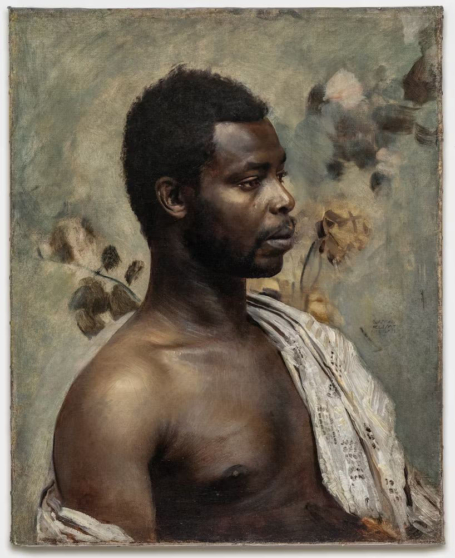 Густав Климт. Портрет принца Вильгельма Ний Нортей Доуона (Prince William Nii Nortey Dowuona). 1897. Стенд галереи W&K-Wienerroither & Kohlbacher
