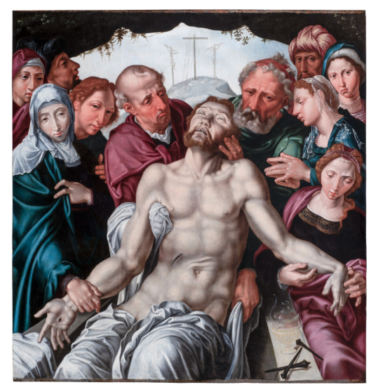 Мартен ван Хемскерк. Погребение Христа (The Entombment). Ок. 1545. На стенде галереи Caretto & Occhinegro