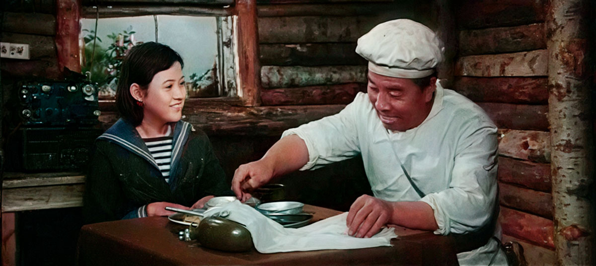 Кадр из фильма "Остров Вольми", КНДР, 1982