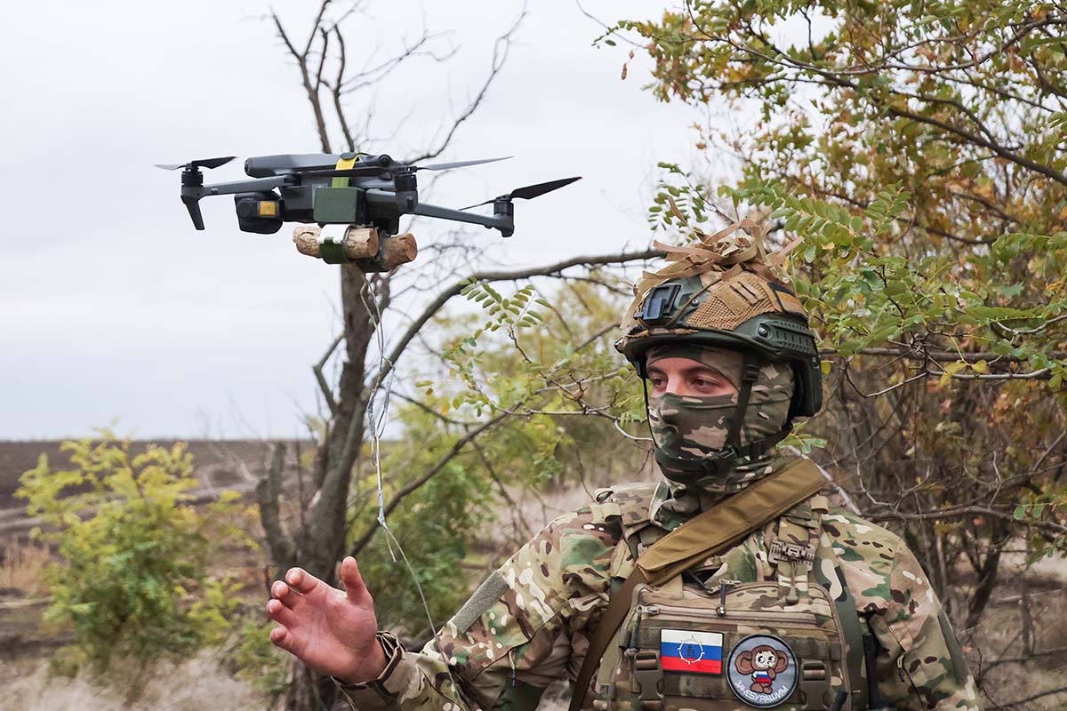 во время разминирования и поиска заминированных территорий с помощью БПЛА