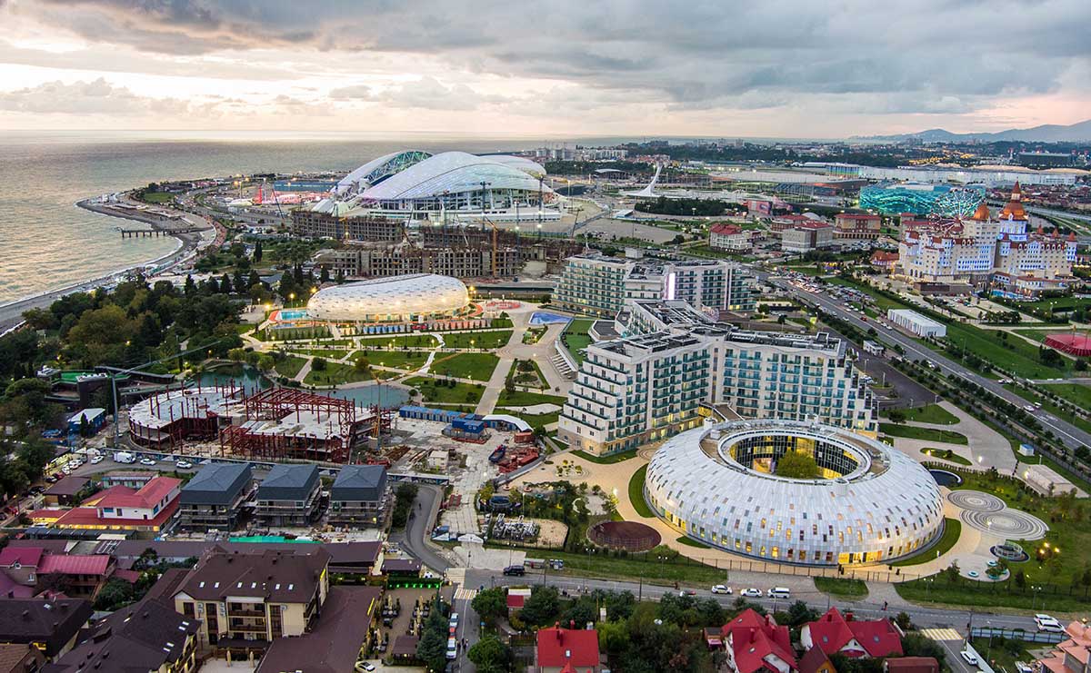 Объекты федеральной территории "Сириус" в Краснодарском крае