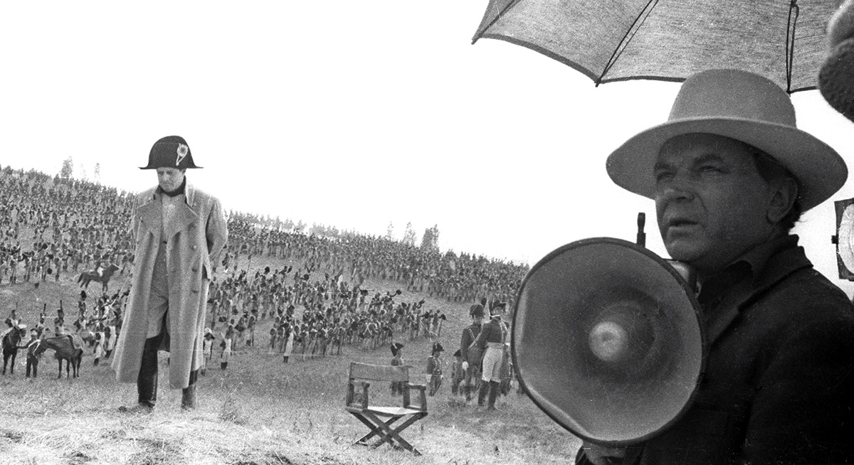 Сергей Бондарчук на съемках художественного фильма "Война и мир"