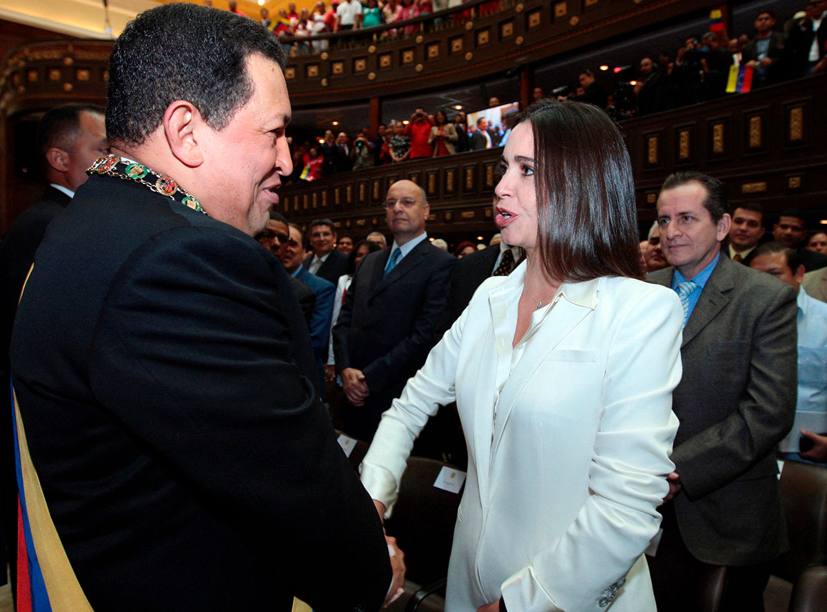 Уго Чавес и Мария Корина Мачадо