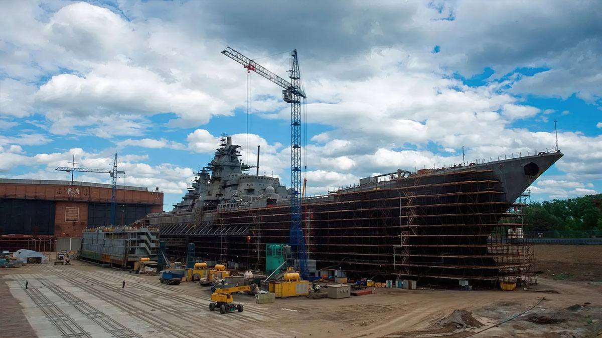 Атомный крейсер «Адмирал Нахимов», проходящий ремонт и модернизацию, 2021 год