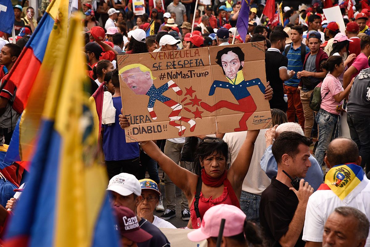 Демонстрация против Дональда Трампа в Каракасе