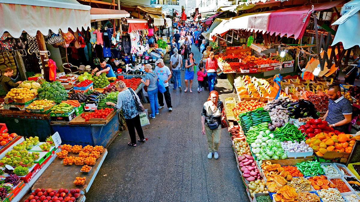 Рынок Carmel Market в Тель-Авиве