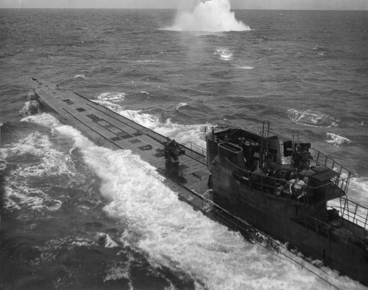 Нападение авиации ПЛО союзников на немецкую подлодку U-848, 1943