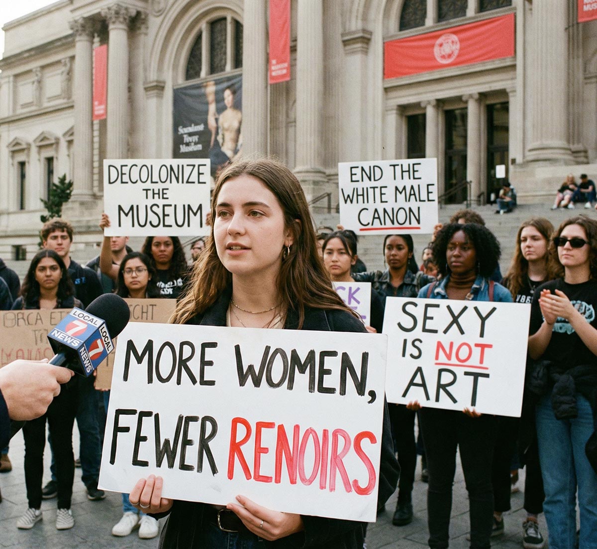 Акция поборников «новой этики» у Метрополитен-музея.