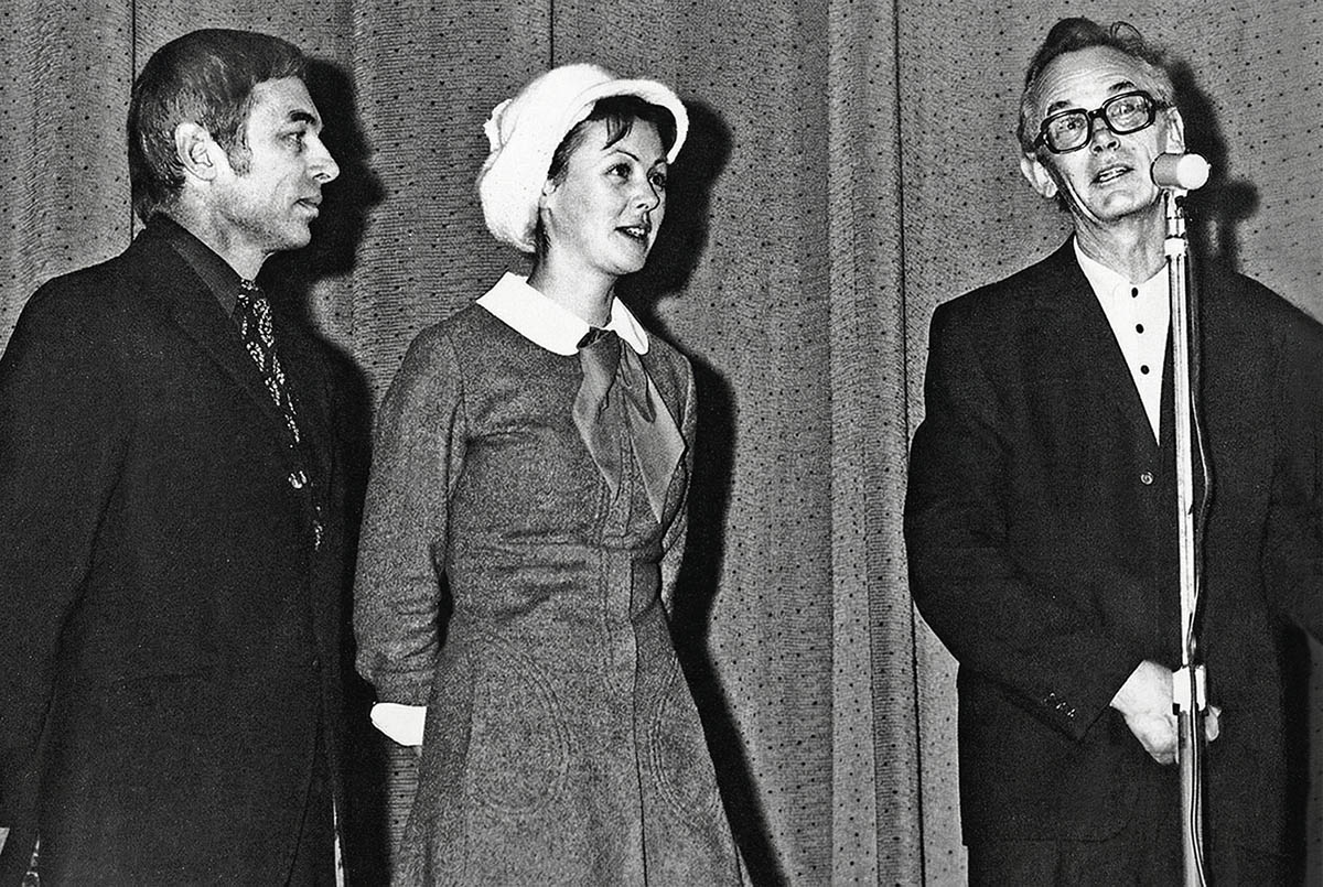 Александр Зацепин с Натальей Селезневой и Леонидом Гайдаем