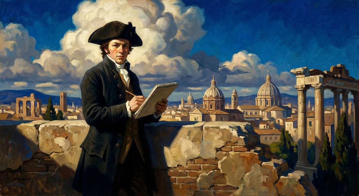 Франсиско Гойя во время своего путешествия по Италии около 1771 года