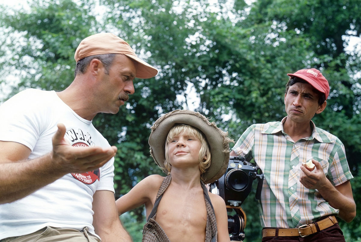 Станислав Говорухин на съемке фильма «Приключения Тома Сойера и Гекльберри Финна»