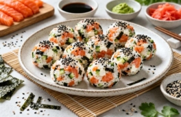 Ленивые суши-шарики с красной рыбой и сливочным сыром: простой рецепт без коврика и усилий за 30 минут