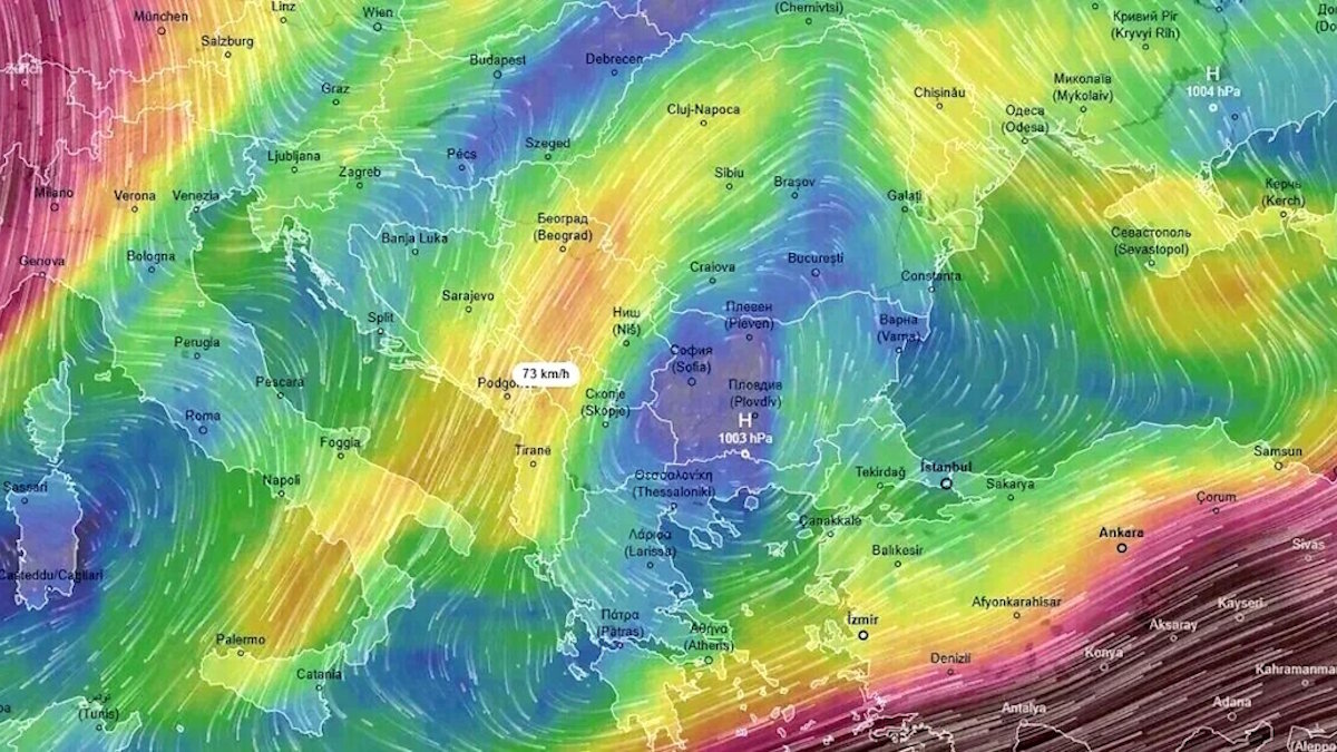 Карта ветров