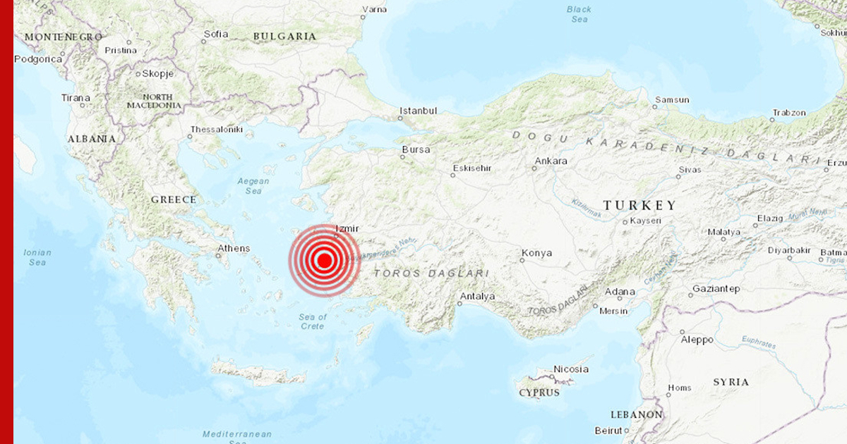 Где произошло землетрясение в турции карта